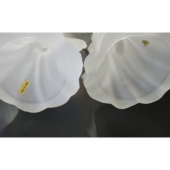 Set of 2 Frosted Christmas Angels Playing Harp Caroling Book Tea Light Decor - Picture 8 of 8